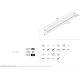 Iluminat pentru baie - Aplica de perete baie cu protectie IP44, FLINK L-60cm, alb