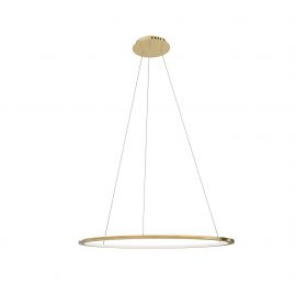 Lustra suspendata LED dimabila design modern QUEEN auriu periat, 50cm