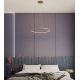 Candelabre, Lustre - Lustra suspendata LED dimabila design modern QUEEN auriu periat, 50cm