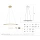 Candelabre, Lustre - Lustra suspendata LED dimabila design modern QUEEN auriu periat, 50cm