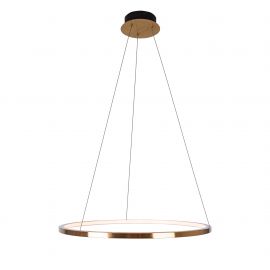 Candelabre, Lustre - Lustra suspendata LED dimabila design modern QUEEN auriu periat, 70cm
