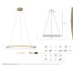Candelabre, Lustre - Lustra suspendata LED dimabila design modern QUEEN auriu periat, 70cm
