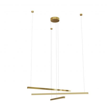 Pendule, Lustre suspendate - Lustra LED dimabila design modern TRIO 3 auriu periat
