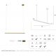 Pendule, Lustre suspendate - Lustra LED dimabila design modern TRIO auriu periat