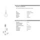 Pendule, Lustre suspendate - Pendul EDISON SP1 BIANCO