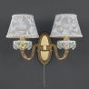 Aplica de perete din alama si portelan 2 brate design italian 
