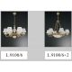 Candelabre, Lustre - Lustra design italian cu 6 brate din alama si portelan 9100
