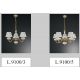 Candelabre, Lustre - Lustra design italian cu 6 brate din alama si portelan 9100