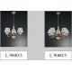 Candelabre, Lustre - Lustra design italian cu 5 brate din alama si detalii din portelan 9000