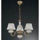 Candelabre, Lustre - Lustra design italian cu 3 brate din alama si detalii din portelan 9000