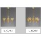 Candelabre, Lustre - Candelabru 3 brate design italian din alama si sticla chihlimbar 4320