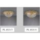 Candelabre, Lustre - Candelabru 3 brate design italian din alama si sticla chihlimbar 4320