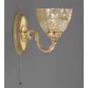 Aplica de perete design italian din alama si sticla chihlimbar 4320