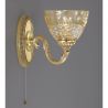 Aplica de perete design italian din alama si sticla chihlimbar 4320