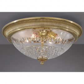 Plafoniere - Plafoniera design italian din alama si sticla transparenta 4321