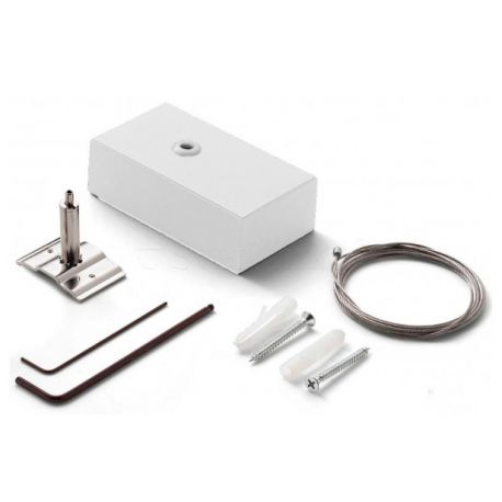 Accesorii iluminat - Accesoriu, set un cablu suspensie si alimentare lustre STEEL, CABLE 2 MT + WH CEILING CUP