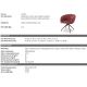 Scaune - Scaun pivotant design elegant LUX Luzern, Savona faded red