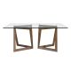 Mese dining - Masa de sufragerie in stil modern cu blat din sticla 180x90cm