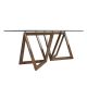 Mese dining - Masa de sufragerie in stil modern cu blat din sticla 180x90cm