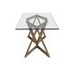 Mese dining - Masa de sufragerie in stil modern cu blat din sticla 180x90cm