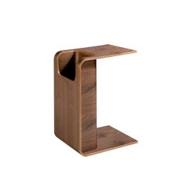 Masuta auxiliara cu spatiu pentru depozitare Walnut Wood