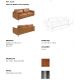 Canapele - Canapea 3 locuri eleganta, design LUX Buffalo brown