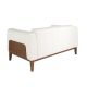 Canapele - Canapea 2 locuri eleganta tapitata in piele alba, design LUX Arawan