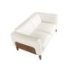 Canapele - Canapea 2 locuri eleganta tapitata in piele alba, design LUX Arawan