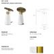 Veioze - Veioza, Lampa de masa design LUX LED dimabil Calacatta marble white