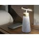 Veioze - Veioza, Lampa de masa design LUX LED dimabil Calacatta marble white