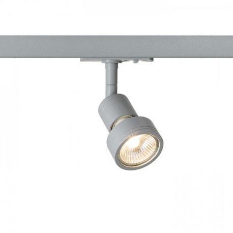 Proiectoare LED spatii comerciale - Spot pe sina pentru sinele monofazate 1F-TRAC, PURINA GU10 gri argintiu