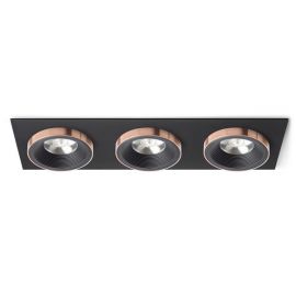 Spoturi tavan fals - Spot LED incastrabil tavan SHARM SQ III negru/negru/cupru