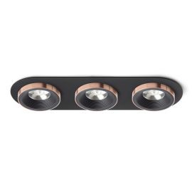 Spoturi tavan fals - Spot LED incastrabil tavan SHARM R III negru/negru/cupru