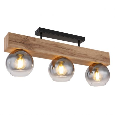 Plafoniere - Plafoniera cu 3 surse de iluminat design modern Moitas negru, maro