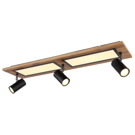 Plafoniere - Plafoniera LED cu 3 spoturi directionabile design industrial Ulla negru, alb