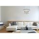 Pendule, Lustre suspendate - Lustra LED suspendata cu telecomanda design modern Blasius negru, alb