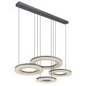 Lustra LED suspendata cu telecomanda design modern Blasius negru, alb 100cm