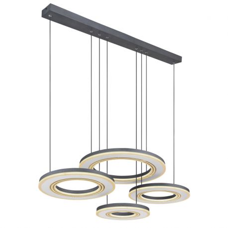 Pendule, Lustre suspendate - Lustra LED suspendata cu telecomanda design modern Blasius negru, alb 100cm