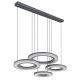 Pendule, Lustre suspendate - Lustra LED suspendata cu telecomanda design modern Blasius negru, alb 100cm