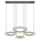 Pendule, Lustre suspendate - Lustra LED suspendata cu telecomanda design modern Blasius negru, alb 100cm