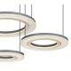 Pendule, Lustre suspendate - Lustra LED suspendata cu telecomanda design modern Blasius negru, alb 100cm