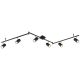 Pendule, Lustre suspendate - Lustra cu 6 spoturi directionabile design modern ROBBY negru mat