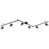 Lustra cu 6 spoturi directionabile design modern ROBBY negru mat