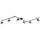 Pendule, Lustre suspendate - Lustra cu 6 spoturi directionabile design modern ROBBY negru mat