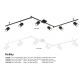 Pendule, Lustre suspendate - Lustra cu 6 spoturi directionabile design modern ROBBY negru mat