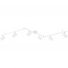Lustra cu 6 spoturi directionabile design modern ROBBY alb