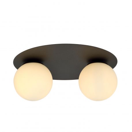 Plafoniere - Plafoniera cu 2 surse de iluminat design modern Solar negru