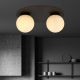 Plafoniere - Plafoniera cu 2 surse de iluminat design modern Solar negru