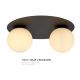 Plafoniere - Plafoniera cu 2 surse de iluminat design modern Solar negru