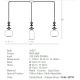 Pendule, Lustre suspendate - Lustra cu 3 pendule cu elemente ceramice si sticla Mahala